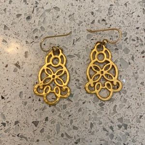 Brighton brushed gold earrings